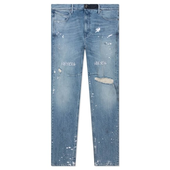 *$385 NWT RtA MEN AKIO PAINT SPLAT SINNERS SKINNY JEANS SZ 31 34 - Picture 1 of 9